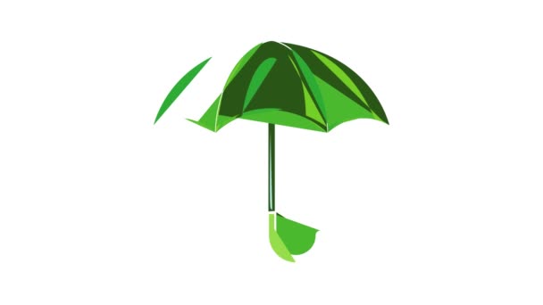 Umbrella icon animation - Video, Çekim