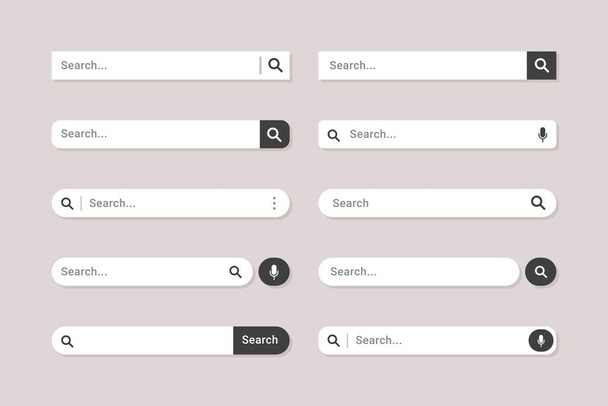 Barra di ricerca per ui elementi di design grafica vettoriale. elementi di interfaccia utente web design - Vettoriali, immagini