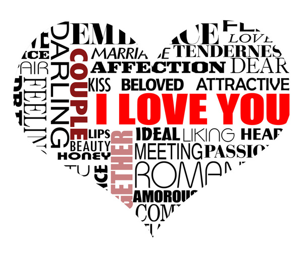 Various love words - Vector, Image