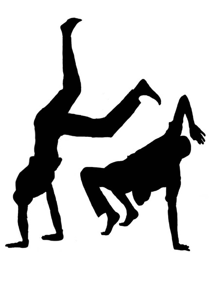 Capoeira fighters on a white background - Photo, Image