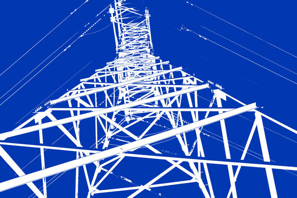 urban concept, power line background view   - Photo, Image