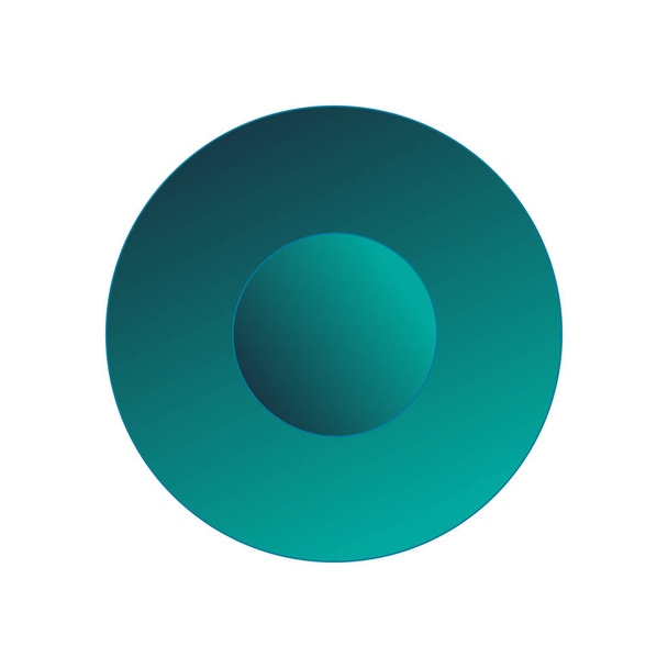 Alfabet letter in een blauwe gradiënt cirkel - Vector, afbeelding
