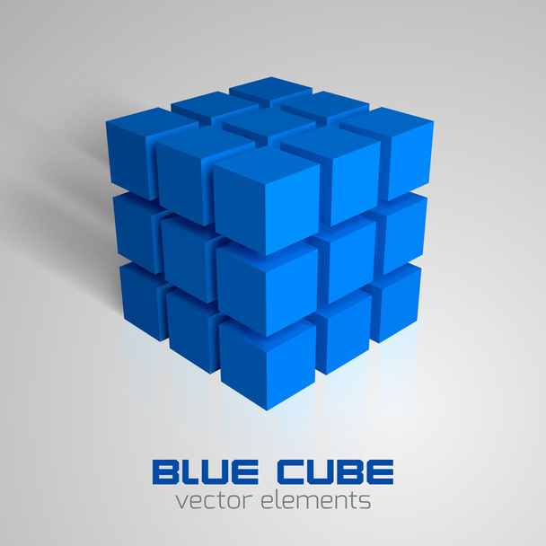 Blue Cubes - Vector, afbeelding