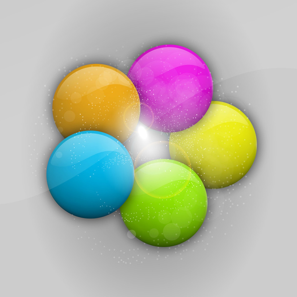 Bolas de color
 - Vector, Imagen