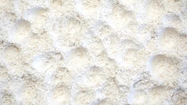 Textura orgânica de farinha de trigo integral rotativa - Filmagem, Vídeo