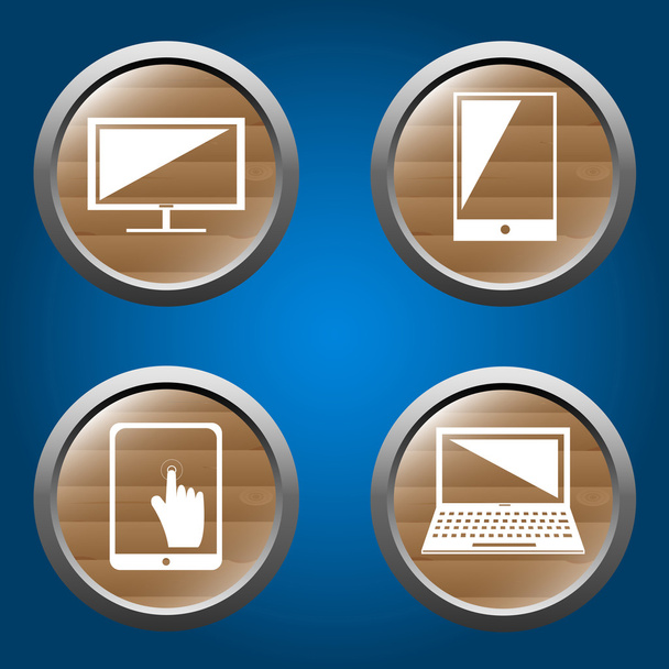 set of electronic devices - Vector, Image