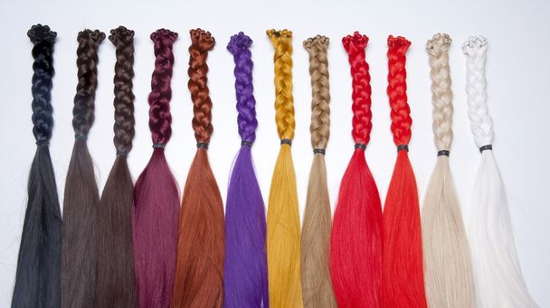 Cabelo artificial usado para a produção de perucas  - Foto, Imagem