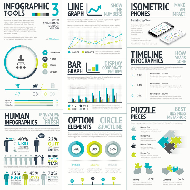 επιχειρήσεων και ανθρώπινο φορέα infographic στοιχείο μεγάλο που συλλογή - Διάνυσμα, εικόνα