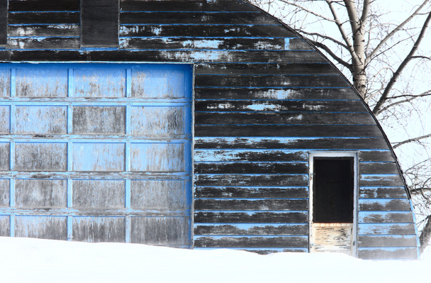 staré garáže v zimě saskatchewan - Fotografie, Obrázek