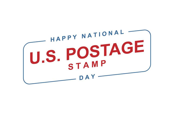 Nationale Amerikaanse postzegel Dag achtergrond sjabloon Vakantie concept - Vector, afbeelding