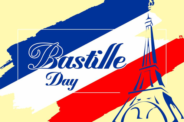 Bastille Day background template Holiday concept - Vector, Image
