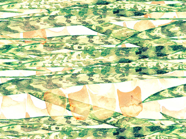 Watercolor Roses, Peony and Leaves Seamless Pattern Весняний цвіт. Ботанічна ілюстрація Флоріан. Vintage Peonie Eco Rapport Зелений і гострий екзотичний плавальний одяг. - Фото, зображення