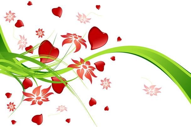 Floral Valentine - Vector, afbeelding