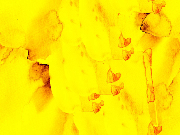 Aquarell Nahtloses Muster. Abstrakte Textur Hintergrund. Psychedelisches Papier. Goldgelbes geometrisches Aquarell-Stoffmuster. Flüssige nahtlose Fliesen. Vintage Texture Illustration. - Foto, Bild