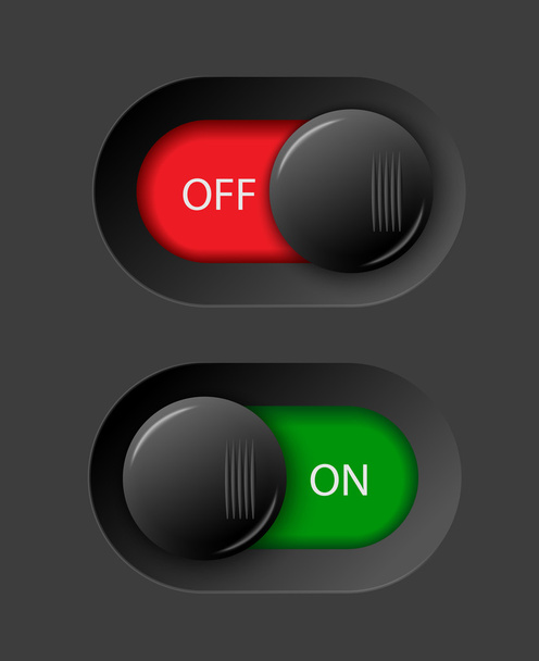 on - off switches - Vector, afbeelding