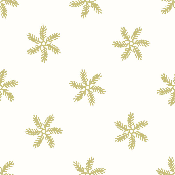 シームレスな最小の冬の小枝の休日の背景。様式化されたトウヒの枝のduotoneパターン。スキャンディお祝いクリスマスのモチーフの背景。スタイリッシュなシンプルな現代的なユールの葉デジタルギフト包装紙. - ベクター画像
