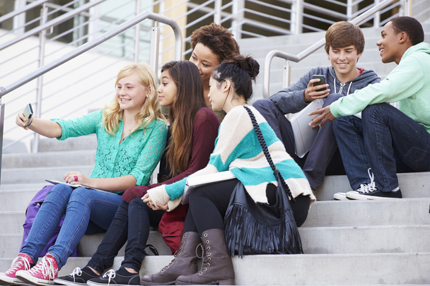 High School Students Taking Selfie - Фото, изображение