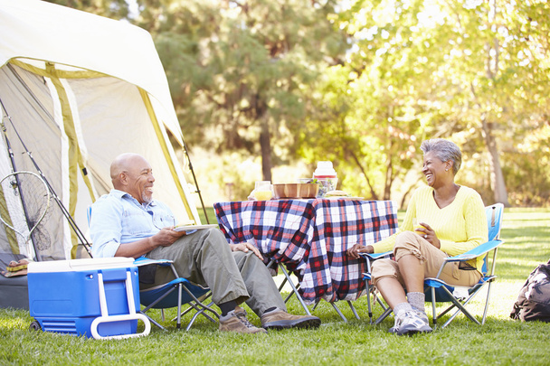 Senior Couple Enjoying Camping Holiday - Foto, Bild