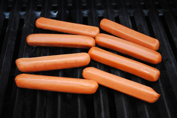 nyers hot dogot, nyári grill - Fotó, kép