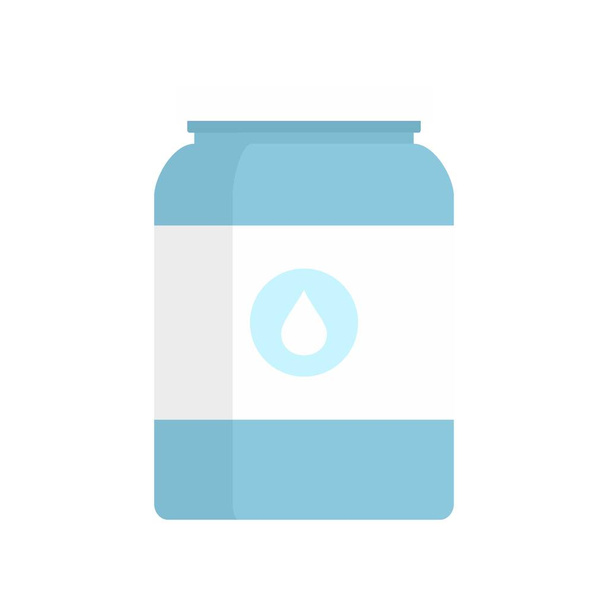 Milk jar icon flat isolated vector - Vector, imagen