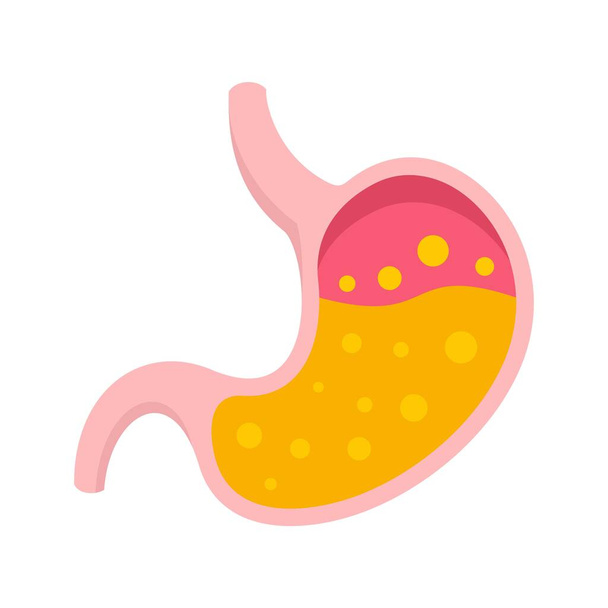 Boiling stomach icon flat isolated vector - Vektor, obrázek