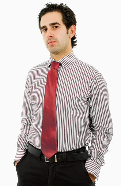 Young business man portrait in white background - Photo, Image