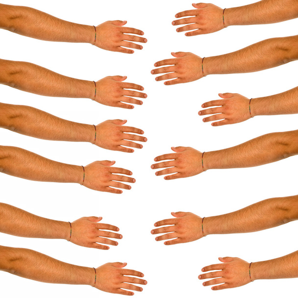 mladé mužské ruce izolovaných na bílém pozadí - Fotografie, Obrázek