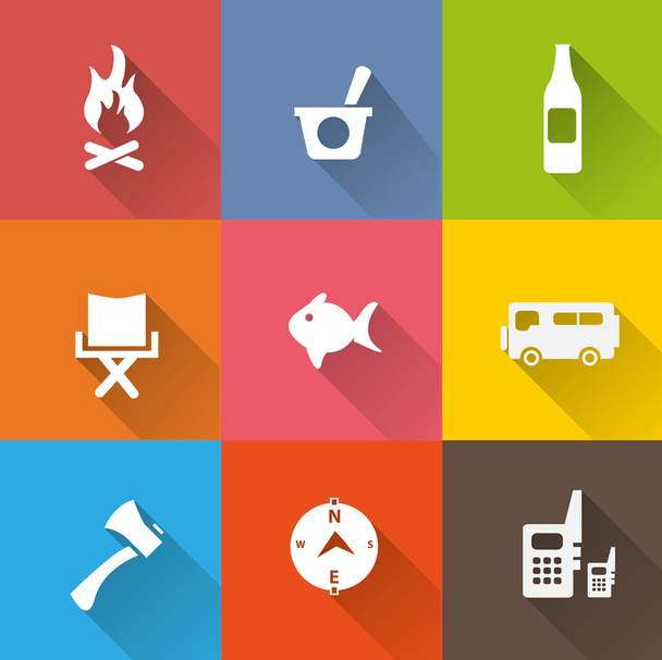 Fire services icon set - Vector, imagen