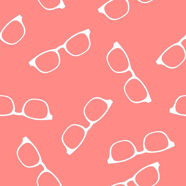 Patrón de gafas. Patrón plano sin costura editable vectorial, fondo de pantalla o fondo con gafas - Vector, Imagen