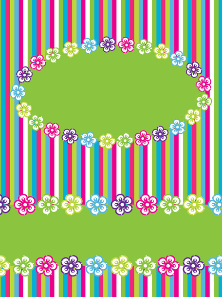 Greeting card with flower pattern - Vector, afbeelding
