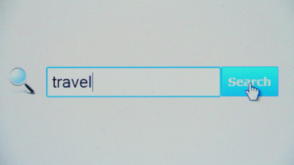 Viajes - consulta de búsqueda del navegador
 - Metraje, vídeo