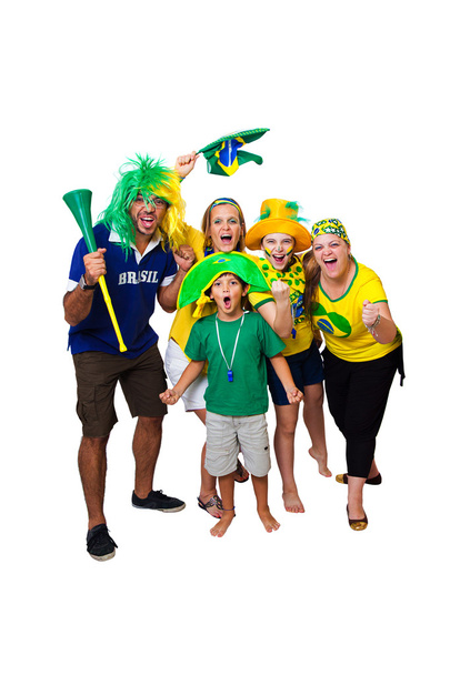 Braziliaanse familie juichen op - Foto, afbeelding