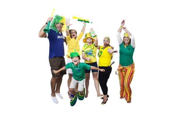 Les supporters brésiliens célèbrent
 - Photo, image