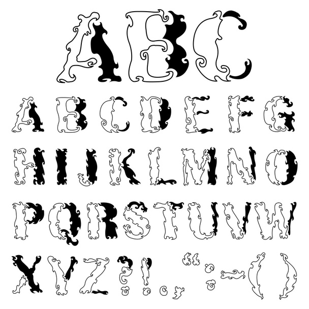 alfabet ozdobny - Wektor, obraz