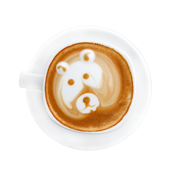 latte art koffie - Foto, afbeelding