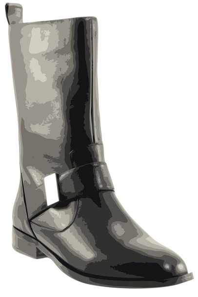 Жіноче осіннє високорослий черевик
 - Вектор, зображення