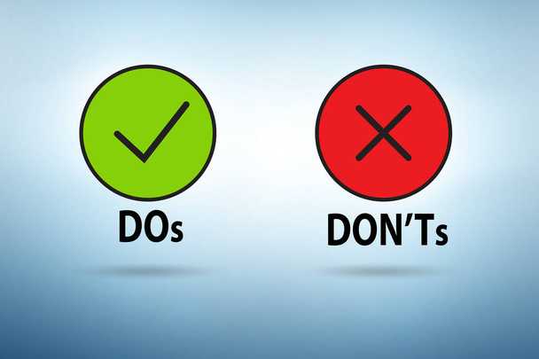 Concept of choosing between dos and donts - Photo, Image