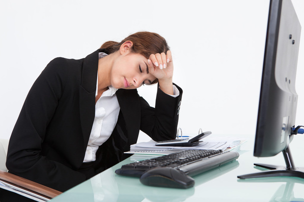 Stressed Businesswoman - Foto, Bild