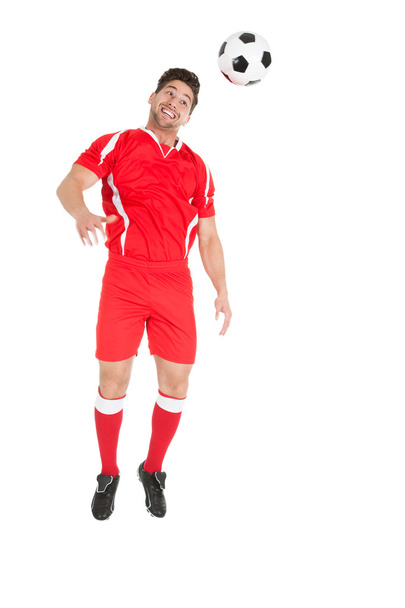 Soccer Player Jumping - Zdjęcie, obraz