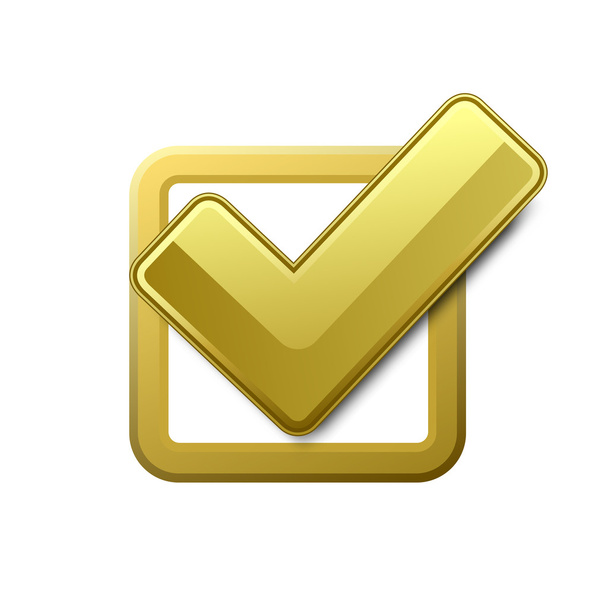 Yellow check box - Vector, Image