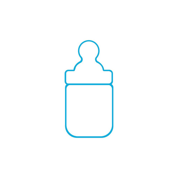 Μπουκαλάκι για μωρά με εικονίδιο με λογότυπο ρώγας - Διάνυσμα, εικόνα
