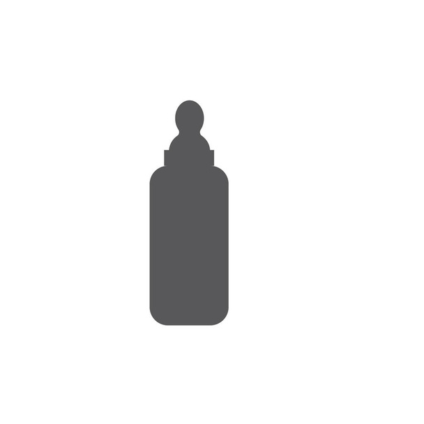 Babyflasche mit einem Brustwarzen-Logo-Symbol Illustration Design-Vorlage - Vektor, Bild