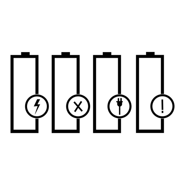 Plantilla del logotipo del vector de energía de la batería - Vector, imagen