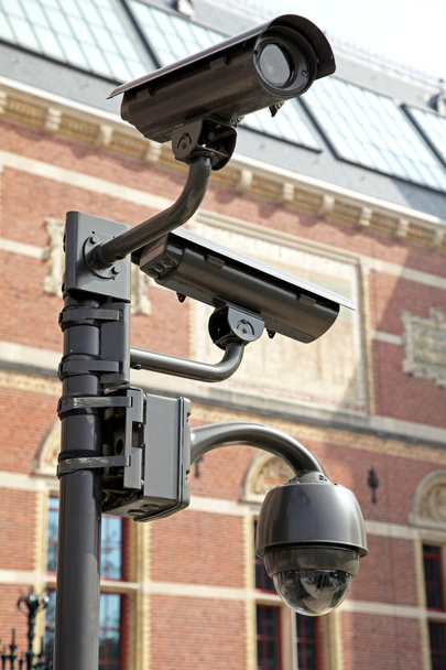 Cameras in front of the building, Amsterdam - Netherlands - Photo, Image