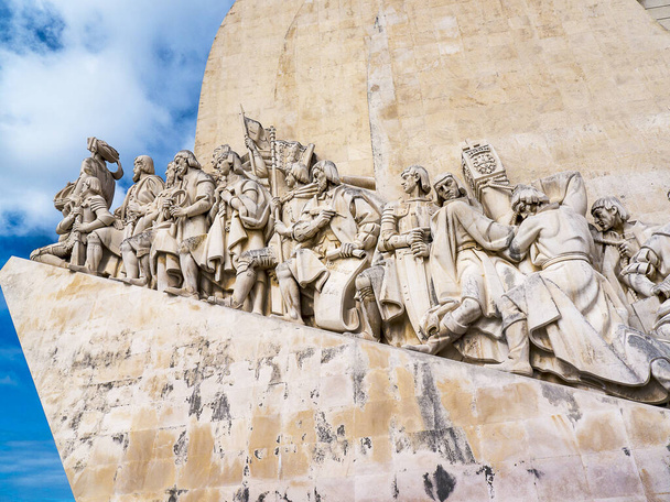 In Lisbon Portugal  the Belem Districts most notable modern feature is the Padrao dos Descobrimentos or the Monument to the Discoveries built for the Portuguese World Fair in 1940. - Fotó, kép