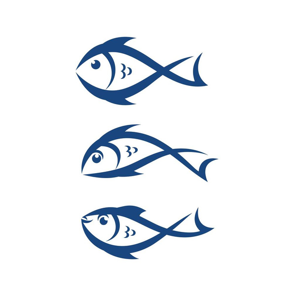 Modèle de logo poisson. Modèle de conception de symbole vectoriel créatif - Vecteur, image