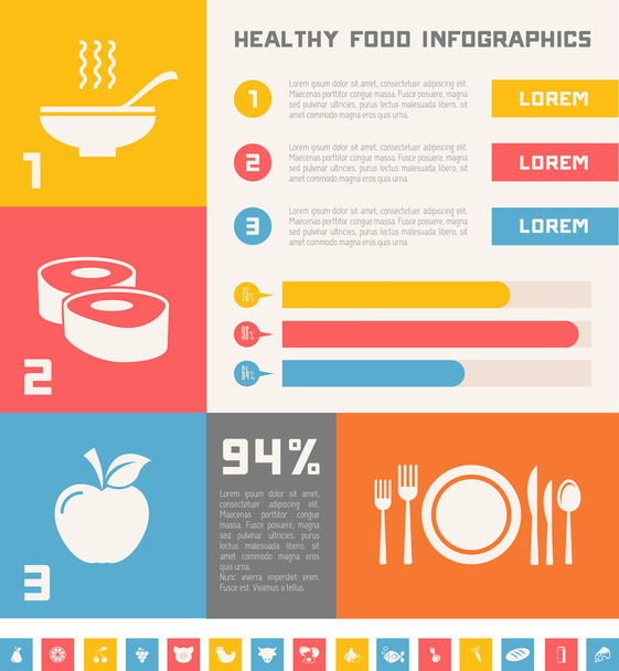 Healthy Food Infographic Template. - Vecteur, image