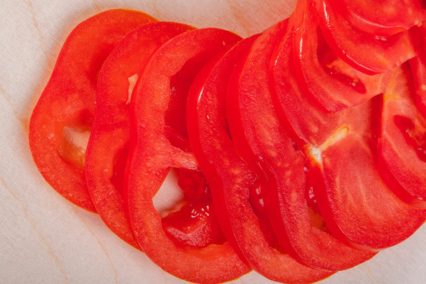 Red tomato slices - Foto, Imagem