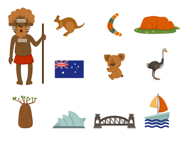 Set vettoriale simbolo australiano
 - Vettoriali, immagini