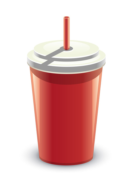 Red can of drink - Vector, Image